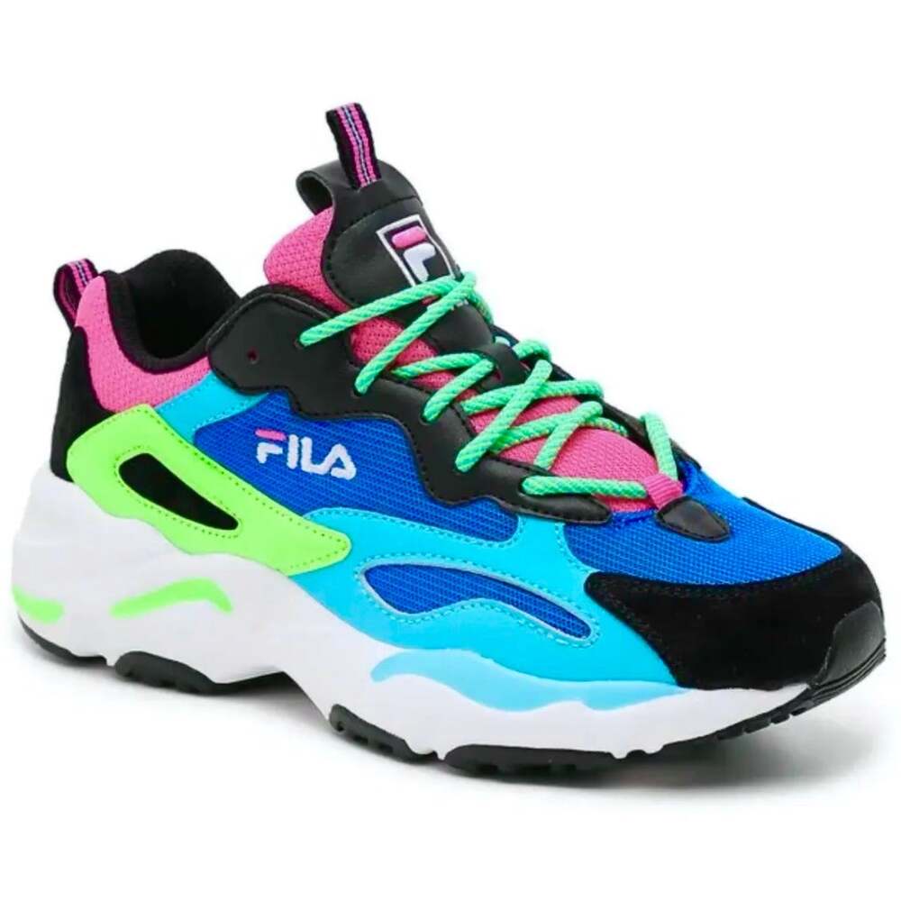 NEW Fila Ray Tracer RARE Turq, Royal. Lime, Pink 90’s Vibe US Size 4 Eu 36